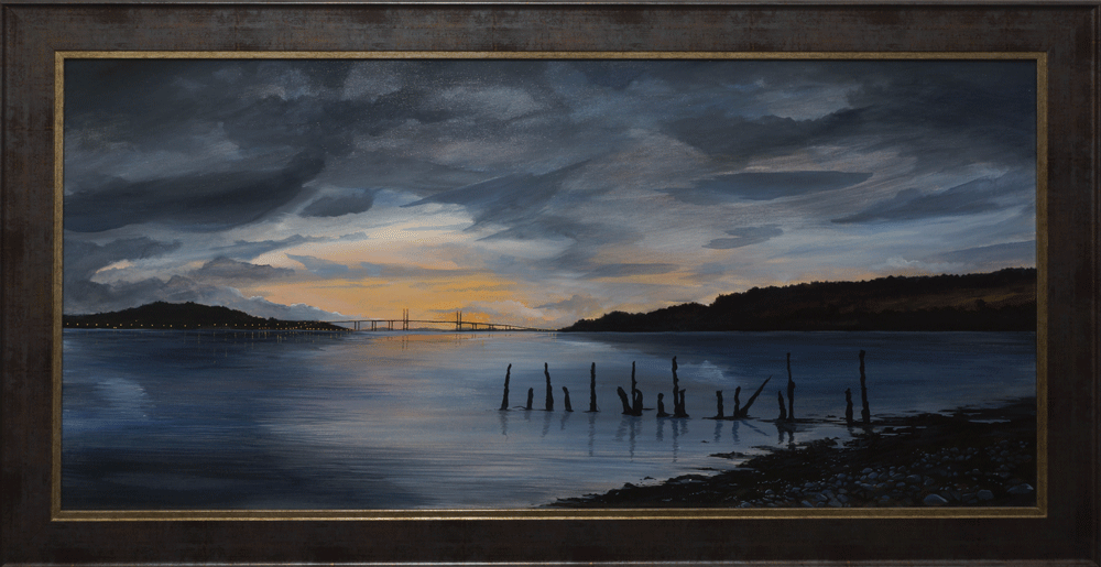 Angus grant fine art painting sunrise highland landscape Beualy firth