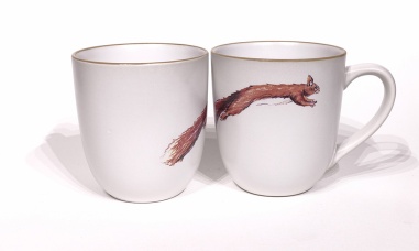 Red Squirrel chunky mug by Angus Grant