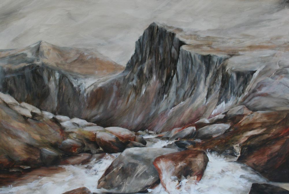 Carn Etchachan painting by Elizabeth Pirie, Into the Cairngorms exhibition